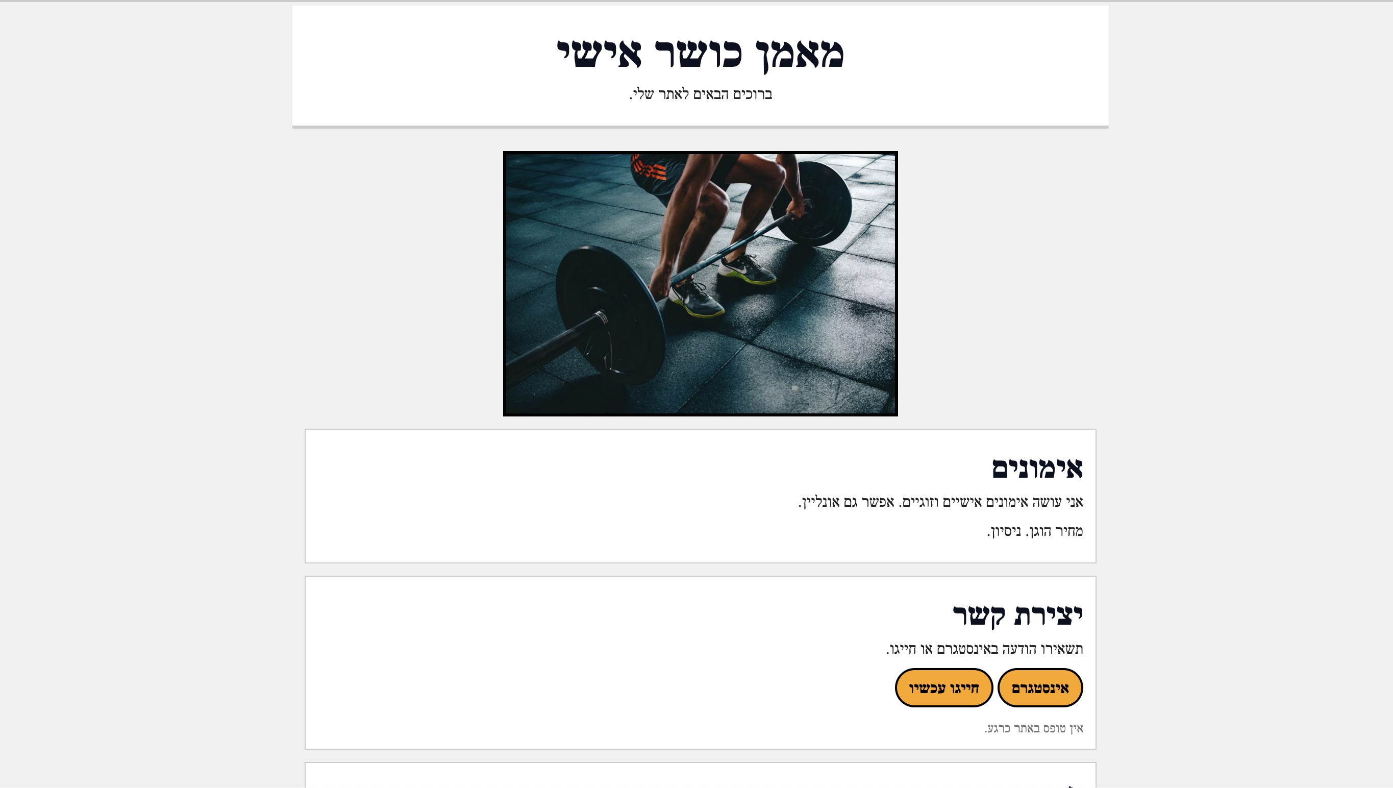 לפני - דוגמה: עיצוב עמוס, מסר לא ברור